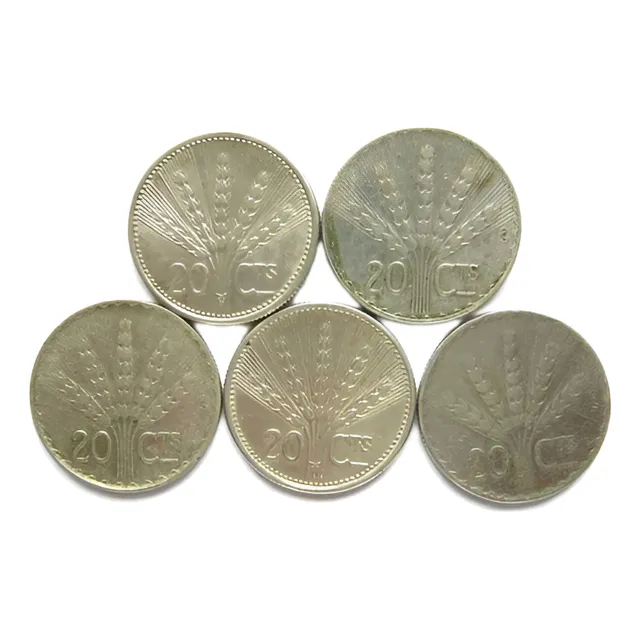 Buen Lote Uruguay 5 Monedas Antiguas De Plata Vea Las Fotos.