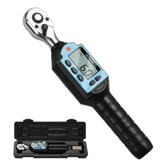 Llave Dinamometrica Digital Torquimetro 1/2 3-100nm Negro