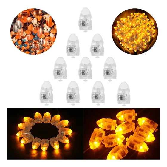 Kit 10 Mini Led Luzes De Balão Bexiga Aniversár Festa Decora