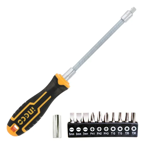 Destornillador Flexible Con Accesorios Ingco Aksdfl1208