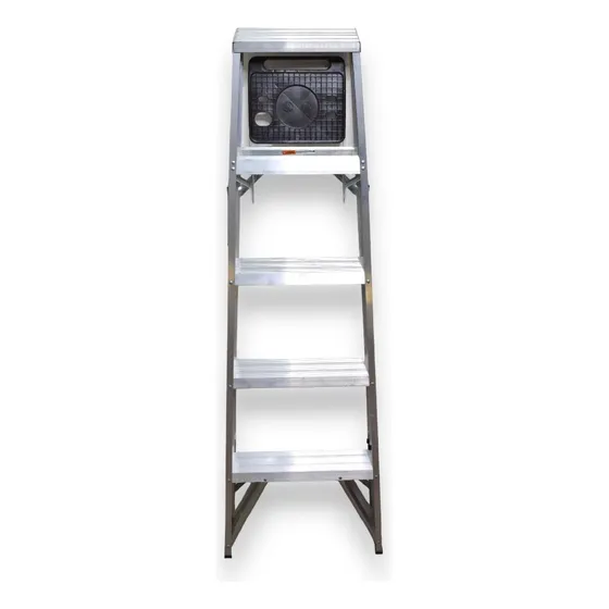 Escalera De Tijera Aluminio C/plataforma Akron 4 Esc 77-14