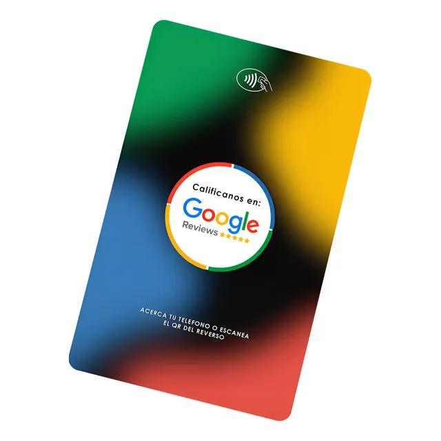 Tarjeta Para Google Reseñas | Con Chip Nfc Y Codigo Qr 