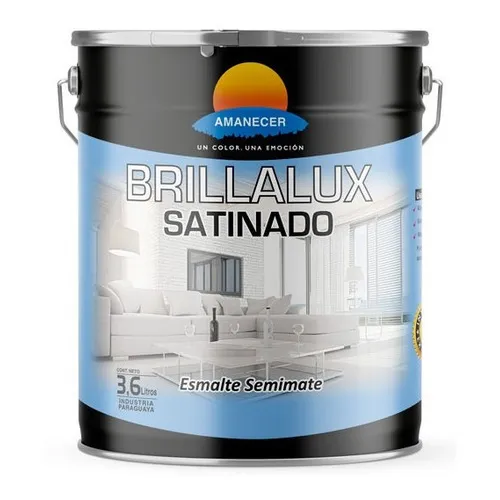 Esmalte Brillalux Satinado 3,6 L | Amanecer Color Blanco