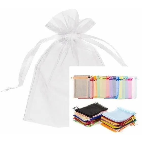 Kit 50 Saco Organza 9x12 Escolha Cor Lembrancinhas Festa