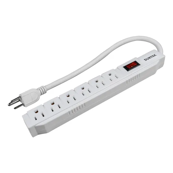 Paq C/6 Supresor De Picos 6 Entradas Cable 450 J De 45 Cm Su