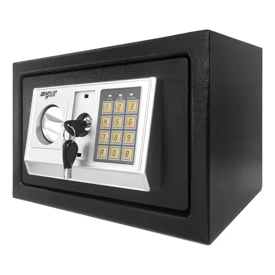 Caja Fuerte Helle Haus hk-200-02331 Seguridad Alemana Digital Alarma Pilas Teclado Color Negro
