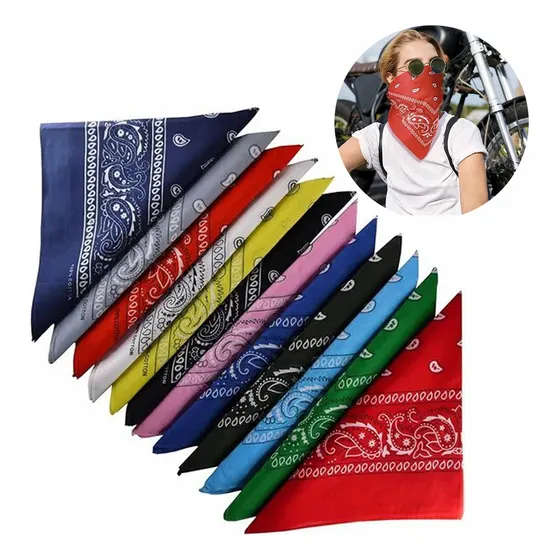 12 Paliacate Colores Niño Adulto Mayoreo Fiesta Pañuelo Talla 54cm