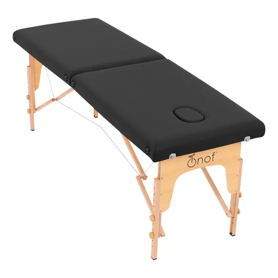 Cama Portatil Onof Masaje Spa Profesional Plegable Ligera Color Negro