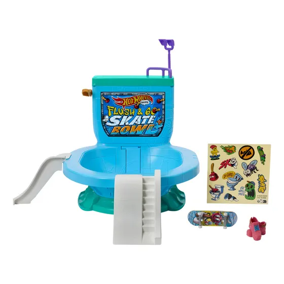 Pista De Juguete - Hot Wheels Skate - Set Bowl De Inodoro Color Multicolor