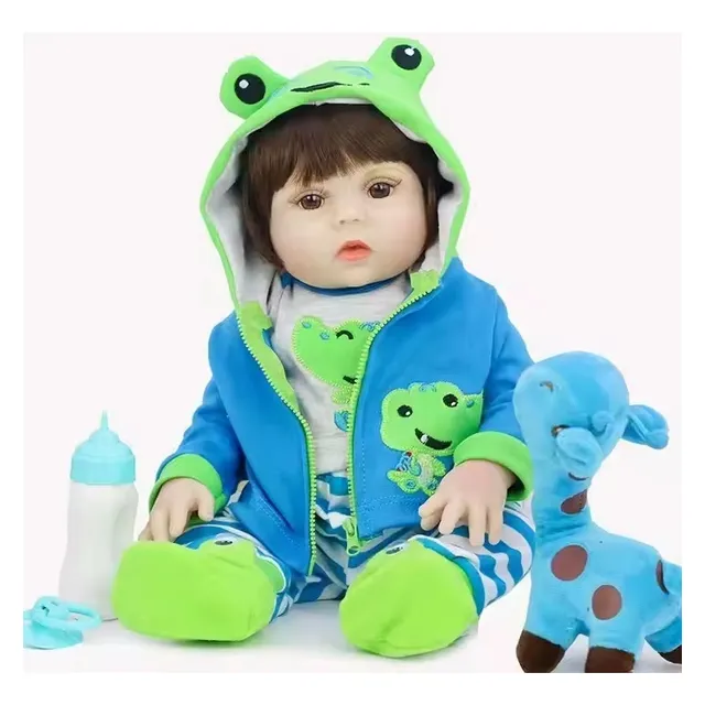 Muñeca Reborn Bebe Realista Vinilo Silicona 55cm Realista