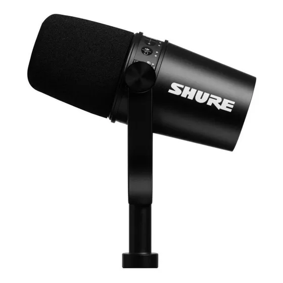 Microfone Para Podcast Preto Shure Mv7