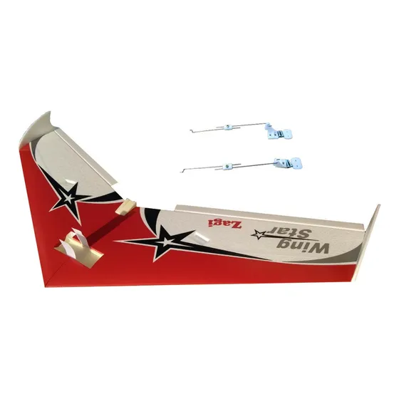 Aeromodelo asa zagi Wing star Horizon Aeromodelos com linkagem 100cm de asa entelada cor vermelho