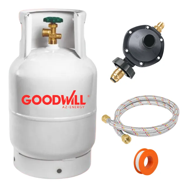 Tanque De Gas 10kg Portátil Lp Cilindro+regulador+manguera