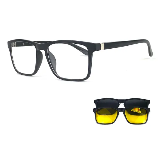Armação Oculos Grau Solar Original  Clip On Premium Pg487