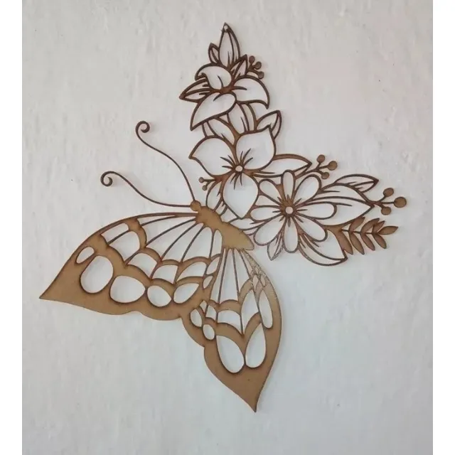 Cuadro Mariposa Calada Corte Láser Mdf 3mm Talotita