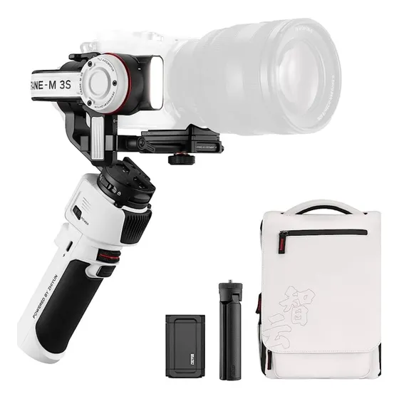 Estabilizador de câmera Zhiyun Crane M 3s Combo, cor branca