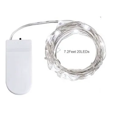 Tira De 20 Luces Led 1mt De Largo Con Bateria