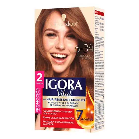 Tinte Igora Vital 6-34 Chocolate Dorado