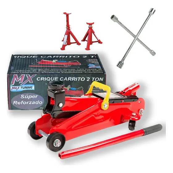 Gato Crique Carrito Hidraulico 2 Tn Llave Cruz Caballetes