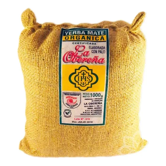 Yerba Mate Arpillera La Obereña 1kg - Orgánica Certificada