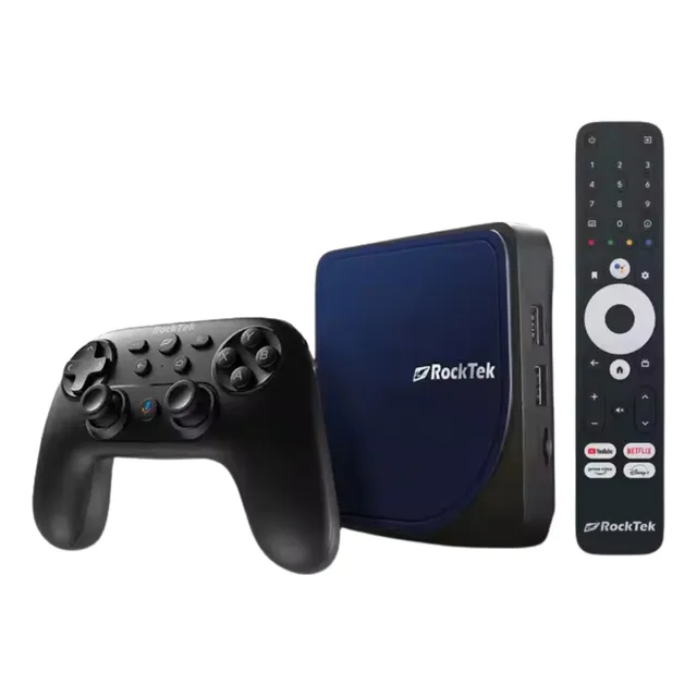 Caja De Tv Rocktek Rtx5000 Gamestream Pro Androidtv 12 Wifi6
