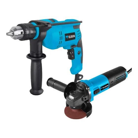 Combo Amoladora Angular 750w + Taladro Percutor 710w Klugan Cat-750