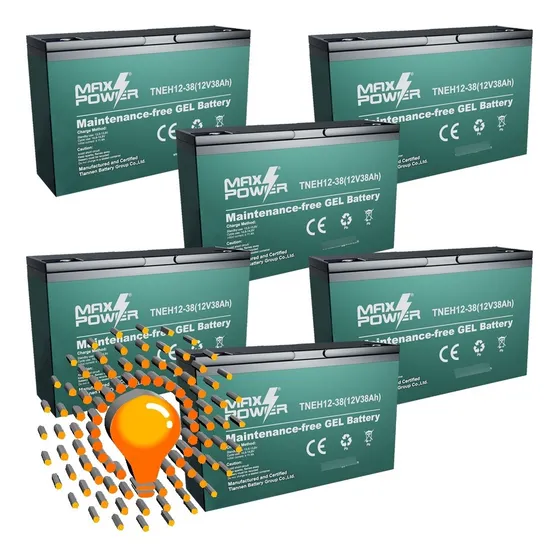 Bateria Gel 12v 38ah Para Motos Eléctricas Pack X 6 -avanti