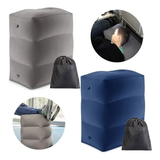 Almohada Cojín Cama Inflable Para Viajes Avión, Auto, Bus