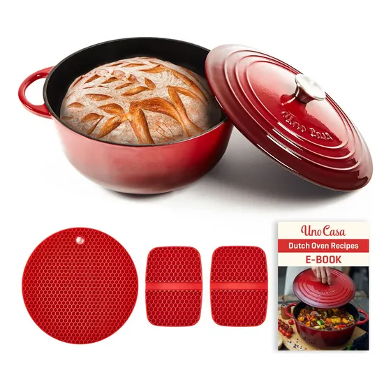 Horno Holand Uno Casa Hierro Fundido Esmaltado Tapa Olla 6
