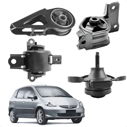 Kit 4 Coxim Calço Motor Cambio Fit 2003 A 2008 Automático Ano E Carro Olhar Descrição