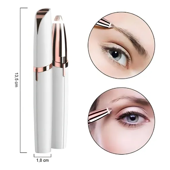Caneta Depilador Sobrancelha Elétrico Super Premium Cor Branco 127/220V
