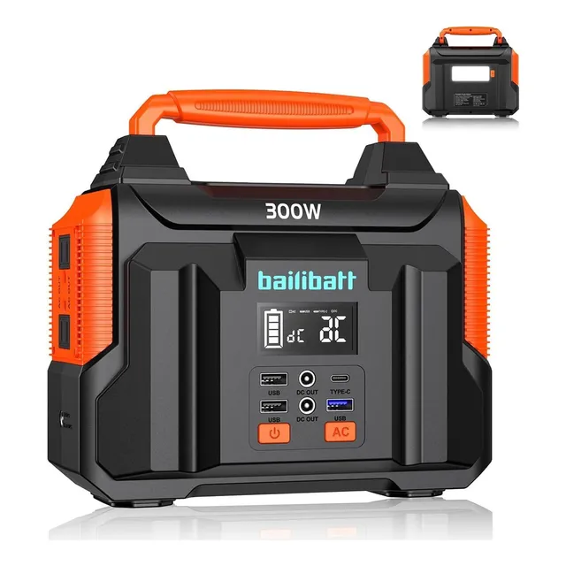 Estación De Energía Portátil Bailibatt 300w 257wh Para