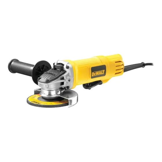Miniesmeriladora angular DeWalt DWE4120 de 60 Hz color amarillo 900 W 127 V con accesorio