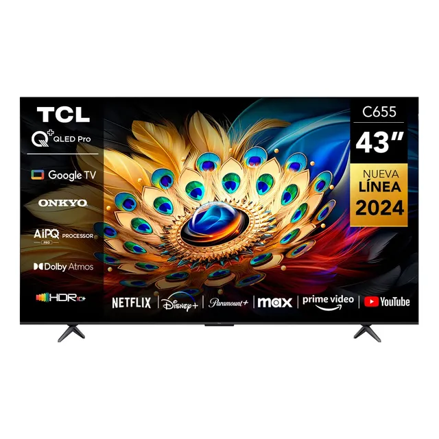 Smart Tv 43c655 43 Pulgadas Qled 4k Negro Tcl 110/220v