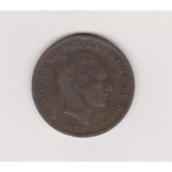 Moneda España 10 Centimos Año 1879 Buena +