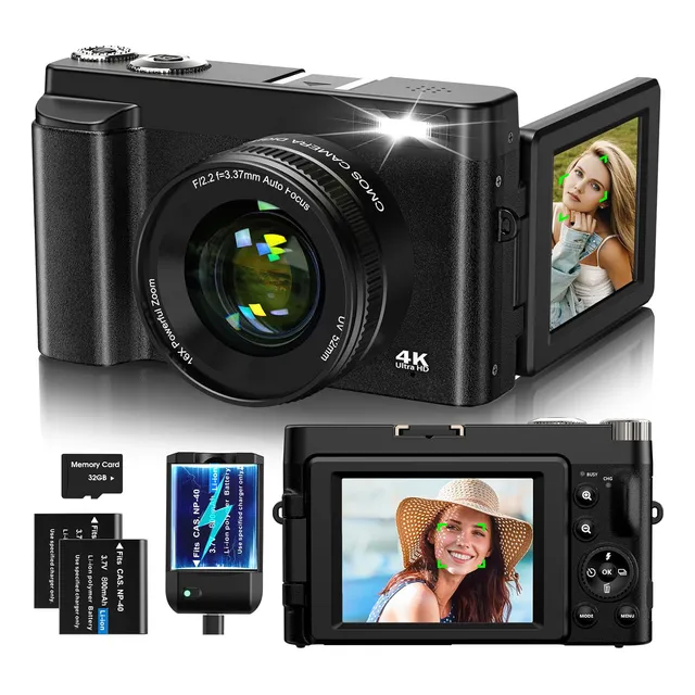 Cámara Digital Compacta Autofocus 4k 48mp Fotografíca Webcam