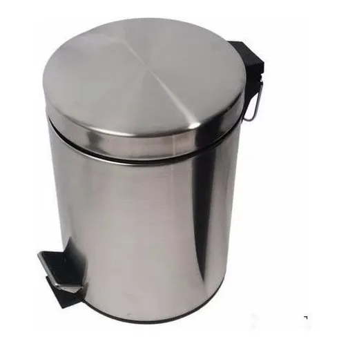 Papelera Con Tapa Acero Inoxidable  8 Litros