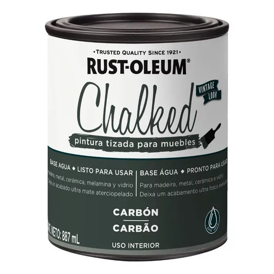 Pintura Chalked Brochable Carbón 1/4g  Rust Oleum