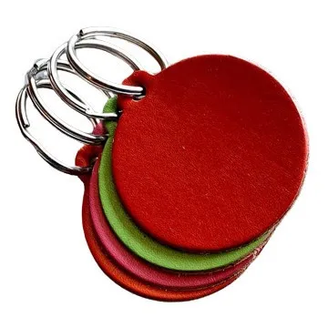 Llaveros De Cuero Redondo, Dimensión 5*5 Cm, Venta Al Mayor