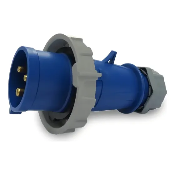 Plug Industrial Macho 16a 2p+t 200/250v Ip67 9h - Soprano Cor Azul-escuro