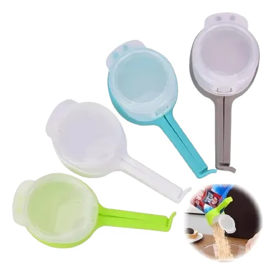 Tapa Clip Dispensador Sellador Bolsa Cereal Harinas Set De 3