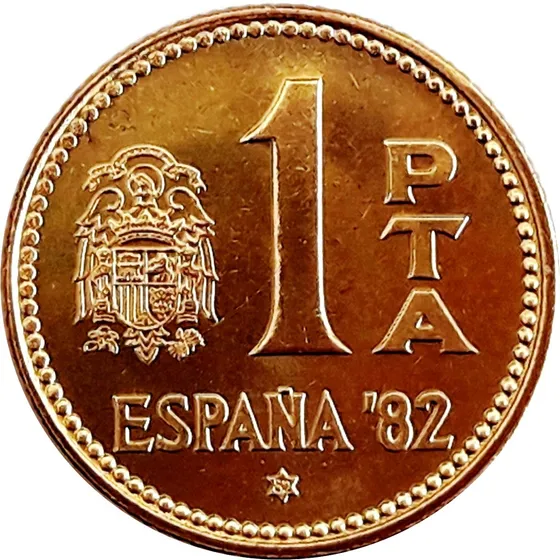 España Moneda 1 Pta Año 1980 Mundial Futbol 82  Sin Circular