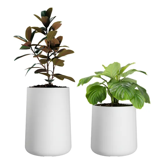 Combo Set X2 Maceta Rotomoldeada Plastica Gota 40+55 Amalfi