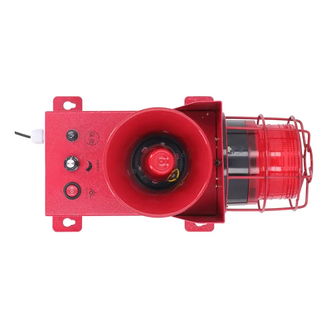 Alarma De Sonido Industrial, 60 W, 130 Db, Ip65, Led Estrobo