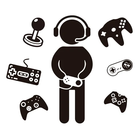 Adesivo De Parede Gamer Controles Jogos Quarto Adolescente