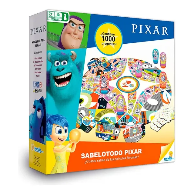 Juego De Mesa Trivia Sabelotodo Edición Pixar Para Niños