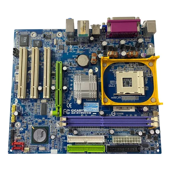 Placa Mãe Intel Gigabyte Lga775 Ga-8vm800m Verde