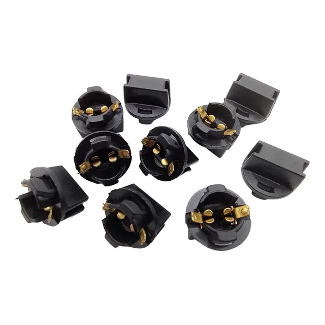 Socket Iluminacion Tablero Foco T10 Pellizco Pack 10 Piezas