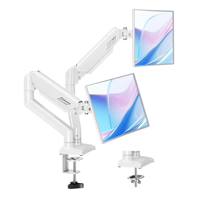 Soporte Doble Brazo De Base Monitor Mountup 13-32 Ajustable