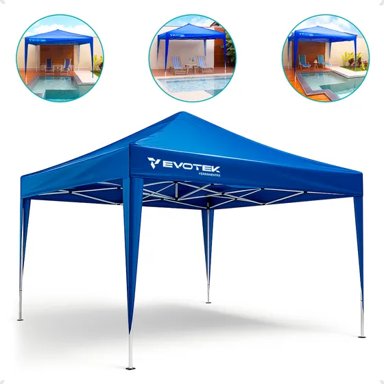 Tenda Grande Gazebo Articulada Dobrável 3x3m Praia Chuva